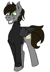 Size: 888x1275 | Tagged: safe, artist:razor uniboop, derpibooru import, oc, oc:razor uniboop, oc:razoruniboop, changeling, pegasus, pony, derpibooru community collaboration, 2024 community collab, cute, image, png, smiling