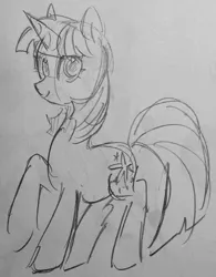 Size: 2160x2771 | Tagged: safe, artist:metaruscarlet, derpibooru import, twilight sparkle, pony, unicorn, doodle, horn, image, looking at you, png, solo, traditional art, unicorn twilight