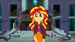 Size: 800x450 | Tagged: safe, artist:paco777yuyu, derpibooru import, sunset shimmer, human, equestria girls, equestria girls (movie), animated, canterlot high, female, gif, hypno eyes, hypnosis, hypnotized, image, looking at you, solo