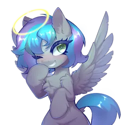 Size: 2500x2500 | Tagged: artist needed, safe, alternate version, derpibooru import, oc, oc:virtuous hope, unofficial characters only, pegasus, pony, female, image, pegasus oc, png, smug, wings