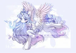 Size: 2048x1423 | Tagged: safe, artist:qamar, derpibooru import, oc, unofficial characters only, alicorn, pony, abstract background, alicorn oc, bowtie, clothes, female, hoof shoes, horn, image, jewelry, jpeg, mare, obtrusive watermark, regalia, solo, spread wings, watermark, wing jewelry, wings