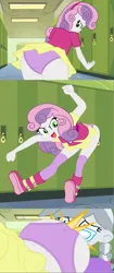 Size: 1900x4540 | Tagged: suggestive, artist:gmaplay, derpibooru import, silver spoon, sweetie belle, equestria girls, butt, butt bump, butt smash, butt touch, clothes, duo, duo female, face down ass up, female, image, lockers, older, older sweetie belle, panties, png, purple underwear, revenge, sweetie butt, the ass was fat, underwear