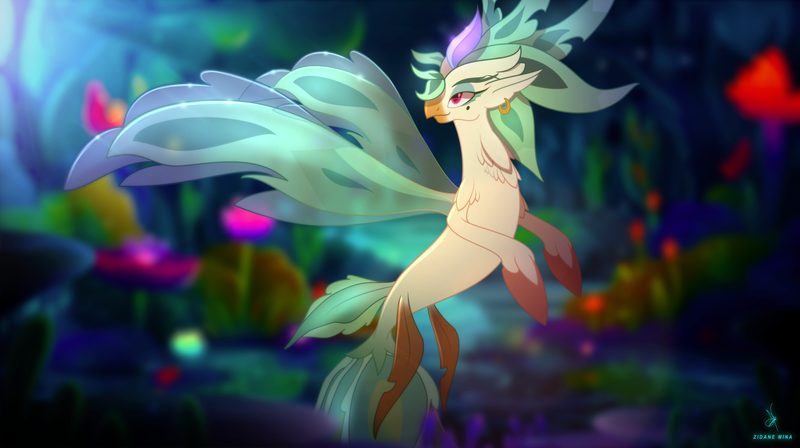 Size: 5824x3264 | Tagged: safe, artist:zidanemina, derpibooru import, captain celaeno, seapony (g4), my little pony: the movie, absurd resolution, alternate design, coral, crepuscular rays, dorsal fin, ear piercing, earring, eyelashes, eyeshadow, female, fin, fin wings, fins, flowing mane, flowing tail, image, jewelry, lidded eyes, makeup, ocean, piercing, png, seaponified, seaquestria, seaweed, smiling, solo, species swap, sunlight, swimming, tail, underwater, water, wings