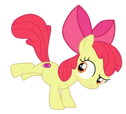 Size: 1500x1358 | Tagged: safe, artist:gmaplay, derpibooru import, apple bloom, earth pony, pony, adorabloom, bow, cute, cutie mark, female, filly, foal, hair bow, image, mare, png, simple background, solo, the cmc's cutie marks, transparent background, vector