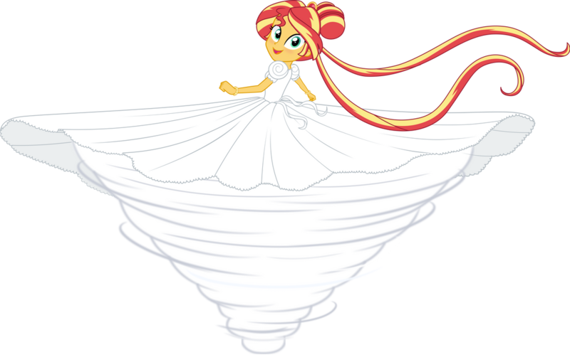 Size: 1121x713 | Tagged: safe, artist:chaosbane-greyknight, derpibooru import, sunset shimmer, human, equestria girls, alternate hairstyle, beautiful, blushing, clothes, cute, dress, female, humanized, image, long dress, long hair, open mouth, open smile, png, serenity, silk, smiling, solo, spinning, story included, twister