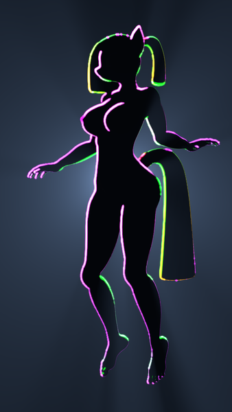 Size: 1080x1920 | Tagged: questionable, artist:freemau, derpibooru import, oc, oc:freemau, anthro, earth pony, 3d, anthro oc, breasts, feet, floating, image, lighting, nudity, png, source filmmaker, void