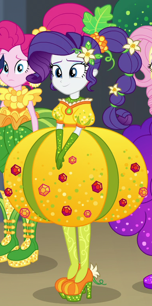 Size: 385x775 | Tagged: safe, derpibooru import, fluttershy, pinkie pie, rarity, human, equestria girls, equestria girls series, holidays unwrapped, spoiler:eqg series (season 2), cornucopia, cornucopia costumes, female, image, png