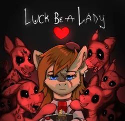 Size: 1440x1400 | Tagged: semi-grimdark, artist:blindføld, artist:freak-side, derpibooru import, oc, oc:dusty heartwood, unofficial characters only, earth pony, ghoul, pony, undead, zombie, zombie pony, fallout equestria, armor, blue eyes, brown mane, facial scar, fallout equestria oc, heart, image, ministry of peace, png, scar, simple background