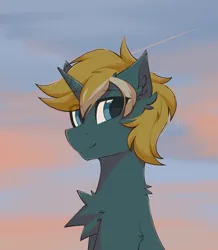 Size: 1135x1300 | Tagged: safe, artist:coarfdraw, derpibooru import, oc, oc:wooded bastion, unofficial characters only, pony, unicorn, boeing, boeing c-17, boeing c-17 globemaster, contrail, image, looking at you, male, photo, plane, png, smiling, solo, stallion, sunset