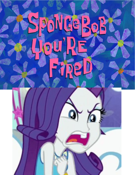 Size: 828x1071 | Tagged: safe, artist:questphillips, derpibooru import, rarity, equestria girls, image, low effort, png, simple background, solo, spongebob squarepants, spongebob time card, spongebob you're fired, transparent background