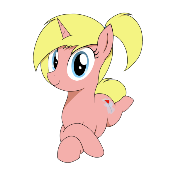 Size: 1080x1080 | Tagged: safe, artist:truthormare, ponerpics import, oc, oc:dared step, pony, unicorn, female, image, looking at you, mare, png, ponerpics community collab 2023, prone, show accurate, simple background, smiling at you, solo, transparent background