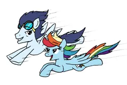 Size: 475x320 | Tagged: safe, ponerpics import, ponybooru import, rainbow dash, soarin', pegasus, pony, female, image, male, mare, png, shipping, soarindash, stallion, straight