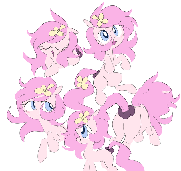 Size: 5066x4798 | Tagged: safe, artist:parfait, derpibooru import, oc, oc:kayla, unofficial characters only, earth pony, pony, female, filly, flower, flower in hair, foal, image, png, scrunchie, solo