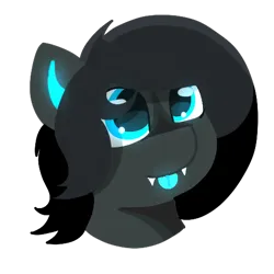 Size: 512x512 | Tagged: safe, artist:julie25609, derpibooru import, oc, oc:umbra glow, bat pony, :p, glow, image, png, tongue out