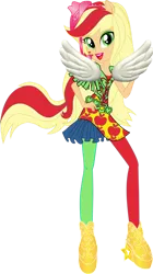 Size: 1684x3000 | Tagged: safe, artist:sugar-loop, derpibooru import, applejack, equestria girls, rainbow rocks, g4, image, koopa paratroopa, low effort, png, wings