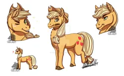 Size: 828x509 | Tagged: safe, artist:whitewolf2425, derpibooru import, applejack, earth pony, pony, image, jpeg, solo