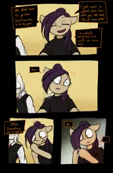 Size: 4600x7016 | Tagged: semi-grimdark, artist:tenenbris, derpibooru import, oc, oc:alma, oc:pisha, oc:uriah, comic:things change, comic, image, png, syringe