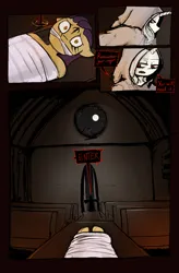 Size: 4600x7016 | Tagged: semi-grimdark, artist:tenenbris, derpibooru import, oc, oc:alma, oc:pisha, comic:things change, comic, image, png, syringe