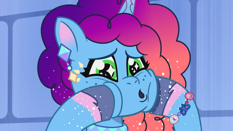 Size: 3072x1727 | Tagged: safe, derpibooru import, screencap, pony, unicorn, g5, my little pony: tell your tale, spoiler:g5, spoiler:my little pony: tell your tale, spoiler:tyts01e68, :o, crystal ball (episode), cute, dashface, female, image, jpeg, mare, misty brightdawn, mistybetes, open mouth, rebirth misty, solo, starry eyes, wingding eyes