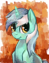 Size: 1880x2401 | Tagged: safe, artist:mapony240, derpibooru import, lyra heartstrings, pony, unicorn, bust, image, jpeg, looking at you, portrait, smiling, solo