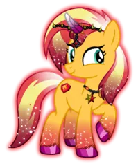 Size: 200x241 | Tagged: safe, artist:emeraldblast63, derpibooru import, sunset shimmer, g5, my little pony: make your mark, auroricorn, crystal horn, horn, image, my little pony: make your mark chapter 6, png, secrets of starlight