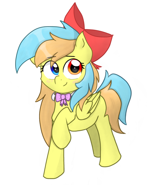 Size: 2041x2448 | Tagged: safe, artist:riverdawn404, derpibooru import, oc, oc:riverdawn breeze, unofficial characters only, pegasus, pony, derpibooru community collaboration, 2024 community collab, bow, female, hair bow, image, pegasus oc, png, solo, wings