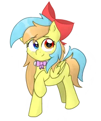 Size: 2041x2448 | Tagged: safe, artist:riverdawn404, derpibooru import, oc, oc:riverdawn breeze, unofficial characters only, pegasus, pony, derpibooru community collaboration, 2024 community collab, bow, female, hair bow, image, pegasus oc, png, solo, wings