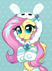 Size: 2236x3035 | Tagged: safe, artist:confetticakez, derpibooru import, fluttershy, pony, abstract background, cute, eyebrows, female, g4, high res, image, jpeg, looking at you, mare, shyabetes, smiling, smiling at you, solo, tongue out