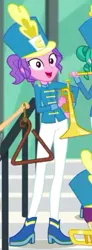 Size: 222x604 | Tagged: safe, derpibooru import, screencap, a queen of clubs, equestria girls, equestria girls series, background human, female, g4, image, male, melody flight, musical instrument, png, trumpet