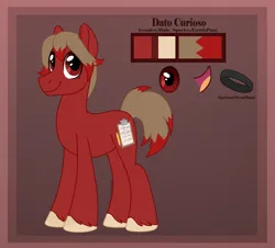 Size: 2737x2473 | Tagged: safe, artist:alissa1010, derpibooru import, oc, oc:dato curioso, earth pony, image, png, reference sheet, solo
