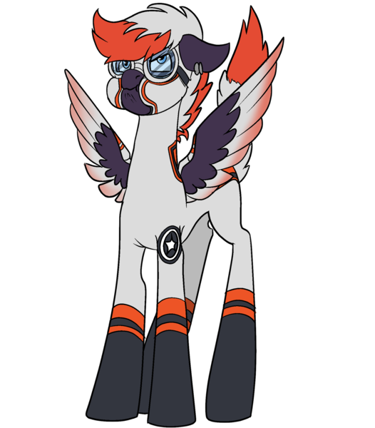 Size: 1893x2160 | Tagged: safe, artist:brainiac, derpibooru import, oc, oc:bishop, unofficial characters only, pegasus, pony, clothes, female, flight suit, image, latex, mare, png, simple background, solo, stretchy, transparent background