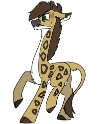 Size: 1893x2160 | Tagged: safe, artist:brainiac, derpibooru import, oc, oc:nighteyes, unofficial characters only, bull, giraffe, image, male, png, simple background, solo, transparent background