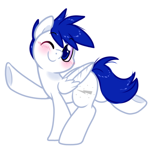 Size: 1000x1000 | Tagged: safe, artist:paperbagpony, derpibooru import, oc, oc:shy white flash, pegasus, derpibooru community collaboration, 2024 community collab, blushing, image, pegasus oc, png, simple background, transparent background, wings