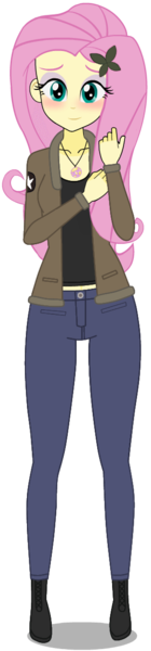 Size: 292x1252 | Tagged: safe, artist:edy_january, derpibooru import, fluttershy, human, equestria girls, equestria girls series, blushing, boots, butterfly hairpin, clothes, denim, g4, geode of fauna, girls und panzer, humanized, image, jacket, jeans, kisekae, magical geodes, military, military uniform, pants, png, saunders, shirt, shoes, soldier, solo, uniform, united states