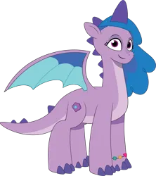 Size: 1723x1940 | Tagged: safe, artist:prixy05, derpibooru import, izzy moonbow, dragon, g5, my little pony: tell your tale, dragonified, female, image, png, simple background, solo, species swap, transparent background, vector