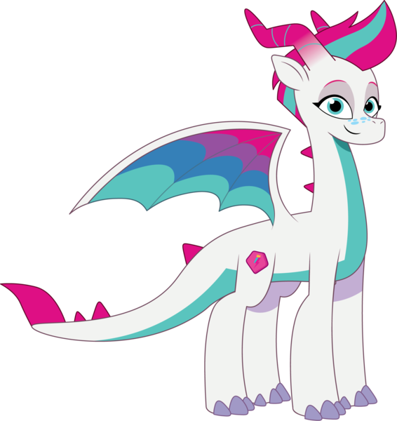 Size: 1840x1952 | Tagged: safe, artist:prixy05, derpibooru import, zipp storm, dragon, g5, my little pony: tell your tale, dragonified, female, image, png, simple background, solo, species swap, transparent background, vector