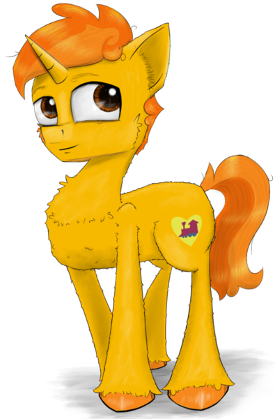 Size: 987x1500 | Tagged: safe, artist:chopsticks, derpibooru import, oc, oc:golden rails, unofficial characters only, pony, unicorn, derpibooru community collaboration, 2024 community collab, cheek fluff, chest fluff, derpibooru exclusive, ear fluff, image, looking at you, male, png, simple background, solo, stallion, transparent background, unshorn fetlocks