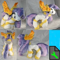 Size: 3992x4000 | Tagged: safe, artist:bastler, derpibooru import, oc, oc:athena (shawn keller), unofficial characters only, pegasus, pony, crown, female, guardians of pondonia, hoof shoes, image, irl, jewelry, jpeg, mare, pegasus oc, photo, plushie, princess shoes, regalia, wings