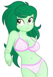 Size: 1100x1600 | Tagged: suggestive, artist:ah96, derpibooru import, wallflower blush, equestria girls, bra, breasts, busty wallflower blush, clothes, female, image, ms paint, panties, png, simple background, solo, transparent background, underwear