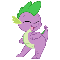 Size: 960x960 | Tagged: safe, artist:joey darkmeat, artist:zutheskunk, edit, editor:undeadponysoldier, ponerpics import, ponybooru import, vector edit, spike, dragon, animated, butt shake, cute, dancing, eyes closed, gif, happy, image, male, open mouth, smiling, solo, spikabetes, vector