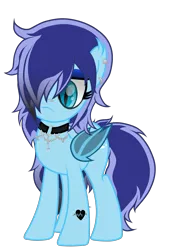 Size: 3168x4604 | Tagged: safe, artist:naoto yazarän, derpibooru import, oc, oc:luna star, unofficial characters only, bat pony, pony, bat wings, collar, ear piercing, goth, image, piercing, png, simple background, solo, tattoo, transparent background, wings