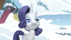 Size: 1920x1080 | Tagged: safe, derpibooru import, rarity, pony, unicorn, my little pony: pony life, my little pony: stop motion short, snow pony contest (short), female, gloating, image, png, smug, snow, solo, solo female