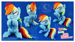 Size: 4442x2500 | Tagged: safe, artist:chibi-pets, derpibooru import, rainbow dash, pony, image, irl, jpeg, photo, plushie, rainbow grinch, solo