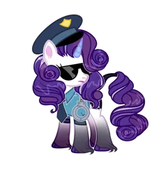 Size: 11669x12126 | Tagged: safe, alternate version, artist:chafer7lin, artist:stardarkmlp, derpibooru import, rarity, pony, unicorn, absurd resolution, alternate hairstyle, base used, clothes, commission, cuffs, fashion police, female, g4, hat, image, leonine tail, lipstick, makeup, mare, markings, necktie, png, police, police officer, police uniform, raricop, redesign, shirt, simple background, solo, sunglasses, tail, transparent background, unshorn fetlocks, ych result