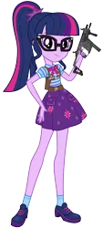 Size: 1857x4096 | Tagged: safe, artist:edy_january, derpibooru import, edit, vector edit, sci-twi, twilight sparkle, human, equestria girls, equestria girls series, belt, geode of telekinesis, glasses, gun, handgun, image, kriss vector, m1911, magical geodes, pistol, png, private security, simple background, solo, special forces, submachinegun, task forces 141, transparent background, vector, vips, weapon