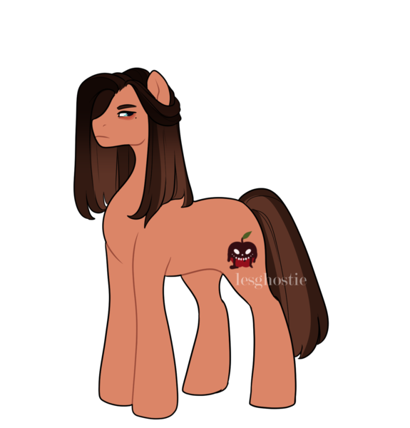 Size: 1457x1521 | Tagged: safe, artist:lesghostie, derpibooru import, oc, oc:simon cinnamon pie, unofficial characters only, earth pony, pony, image, male, offspring, parent:cheese sandwich, parent:pinkie pie, parents:cheesepie, png, signature, simple background, solo, stallion, transparent background