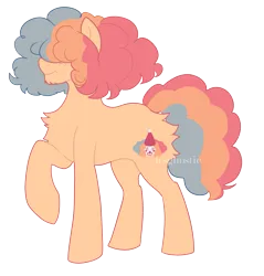 Size: 1457x1521 | Tagged: safe, artist:lesghostie, derpibooru import, oc, oc:james jester pie, unofficial characters only, earth pony, pony, chest fluff, hair over eyes, image, male, offspring, parent:cheese sandwich, parent:pinkie pie, parents:cheesepie, png, simple background, solo, stallion, transparent background