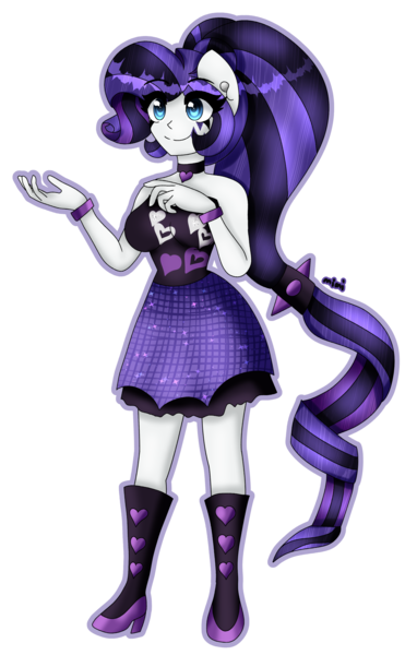 Size: 2032x3191 | Tagged: safe, artist:dazzlingmimi, derpibooru import, rarity, human, equestria girls, breasts, busty rarity, cute, female, hand on chest, image, png, ponied up, ponytail, raribetes, simple background, transparent background