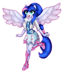 Size: 2937x3314 | Tagged: safe, artist:dazzlingmimi, derpibooru import, princess luna, equestria girls, breasts, busty princess luna, cute, female, image, lunabetes, open mouth, png, ponied up, simple background, through the mirror, transparent background