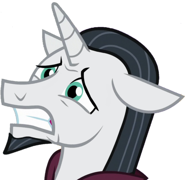 Size: 913x875 | Tagged: safe, derpibooru import, edit, edited screencap, screencap, chancellor neighsay, school raze, background removed, cropped, image, png, scared, simple background, solo, transparent background